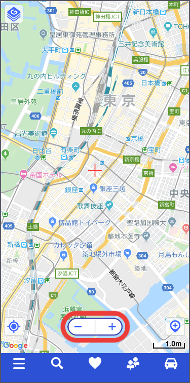 地図の拡大・縮小